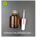 30ml best selling amber colored empty cosmetic glass dropper bottle